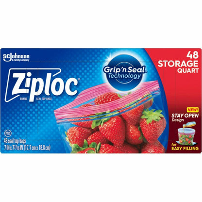 Ziploc Double Zipper Storage Bags DRACB003103CT Clear 0.6 lbs Pack