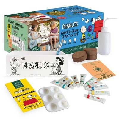 Garden Republic Jr. Peanuts Paint and Grow Starter Kit Ages 4+ Decorate Plant