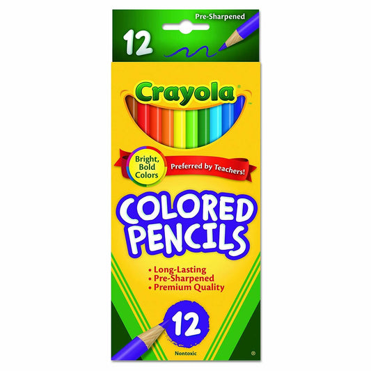 [Like New] Crayola Colored Pencils 12 Colors, Pack of 7 Assorted Colors