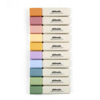 Yoobi Mini Highlighters 10pk Multicolor - Compact Colorful Set