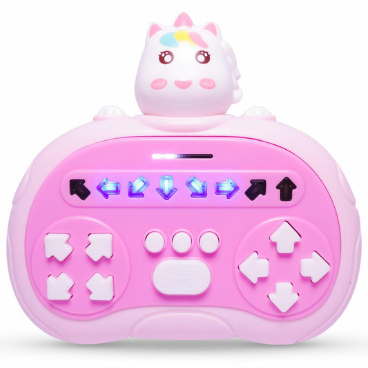 [Like New] ROUSKY Hand-Held Rhythm Master Dance Machine Educational Toy Unicorn Yellow