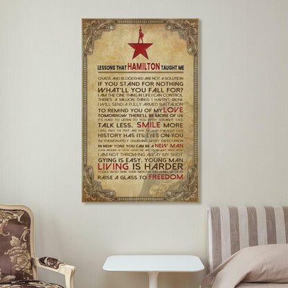 LINWDSB Hamilton Lessons Education Poster 12x18in Unframe-style Portrait