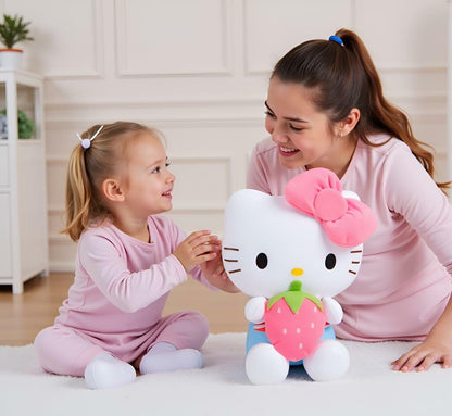 AlphaDesignLuxe Pink Kitty Plush Toy Soft Stuffed Animal Cat Plush Size 17.5"