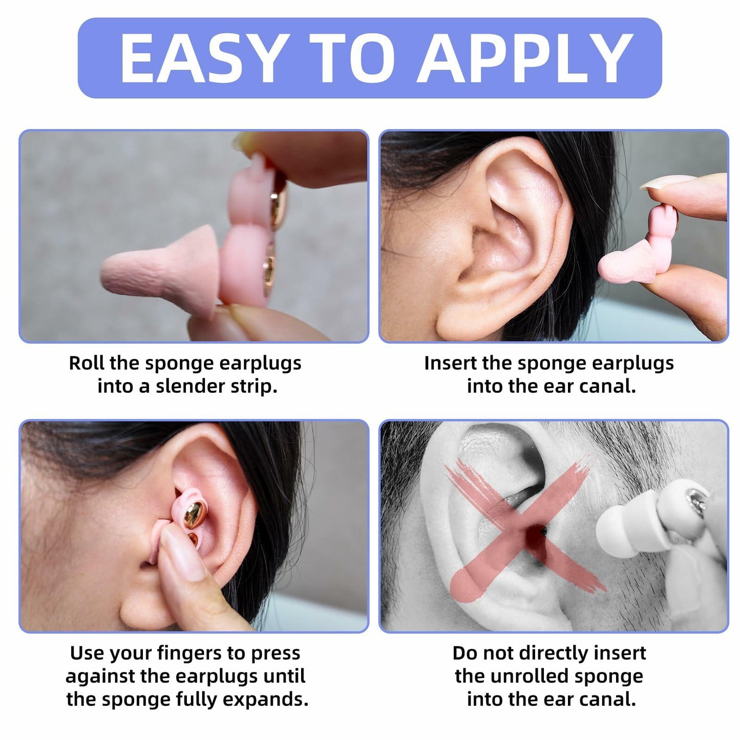 CLOZIAS Noise Cancelling Soft Foam Ear Plugs Green Hearing Protection