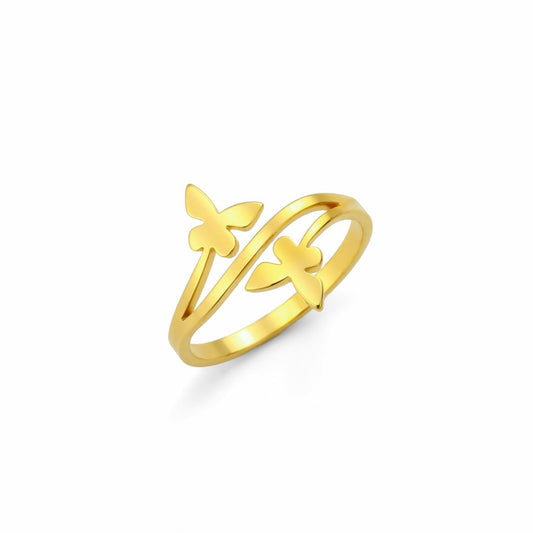 Dreamtimes Butterfly Rings Women Dainty Minimalist Wedding Bands Ring G-6
