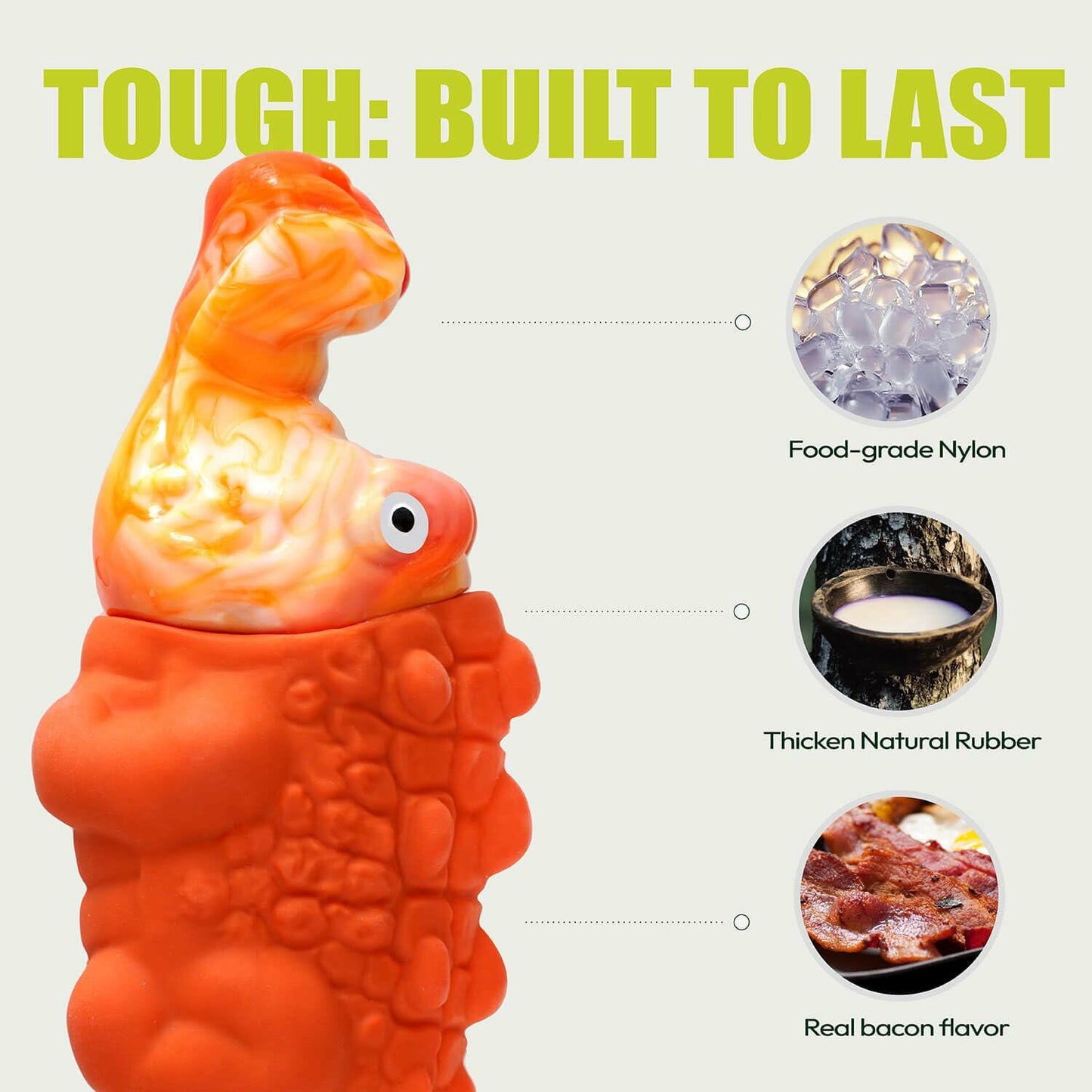 Zimoric Tough Dog Chew Toy Durable Interactive Treat Dispensing Medium Large