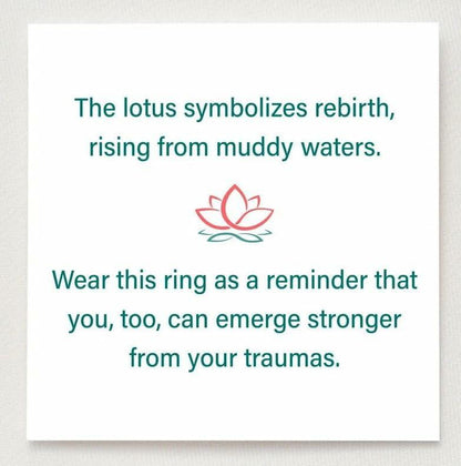 XMTYQ S925 Silver Lotus Flower Zircon Inspirational Ring Silver