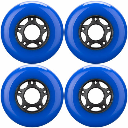 WHEELCOME Inline Skate Wheels 85a Blue 64mm 8-Pack Replacement