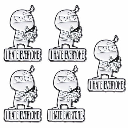 XMTYQ Funny Sarcastic Enamel Pins Set 5pcs Humor Brooch Collection