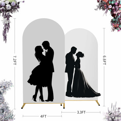 Yupend Wedding Arch Frame Metal Backdrop Stand 7.2FT Gold Balloon Arch
