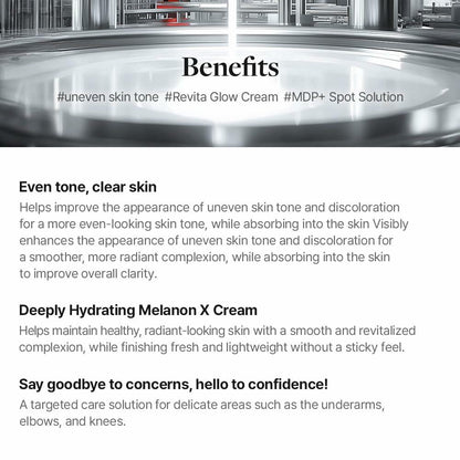MDP+ Melanon X Spot Care Cream 1.05oz Skin Tone Evenness Hydrating Formula