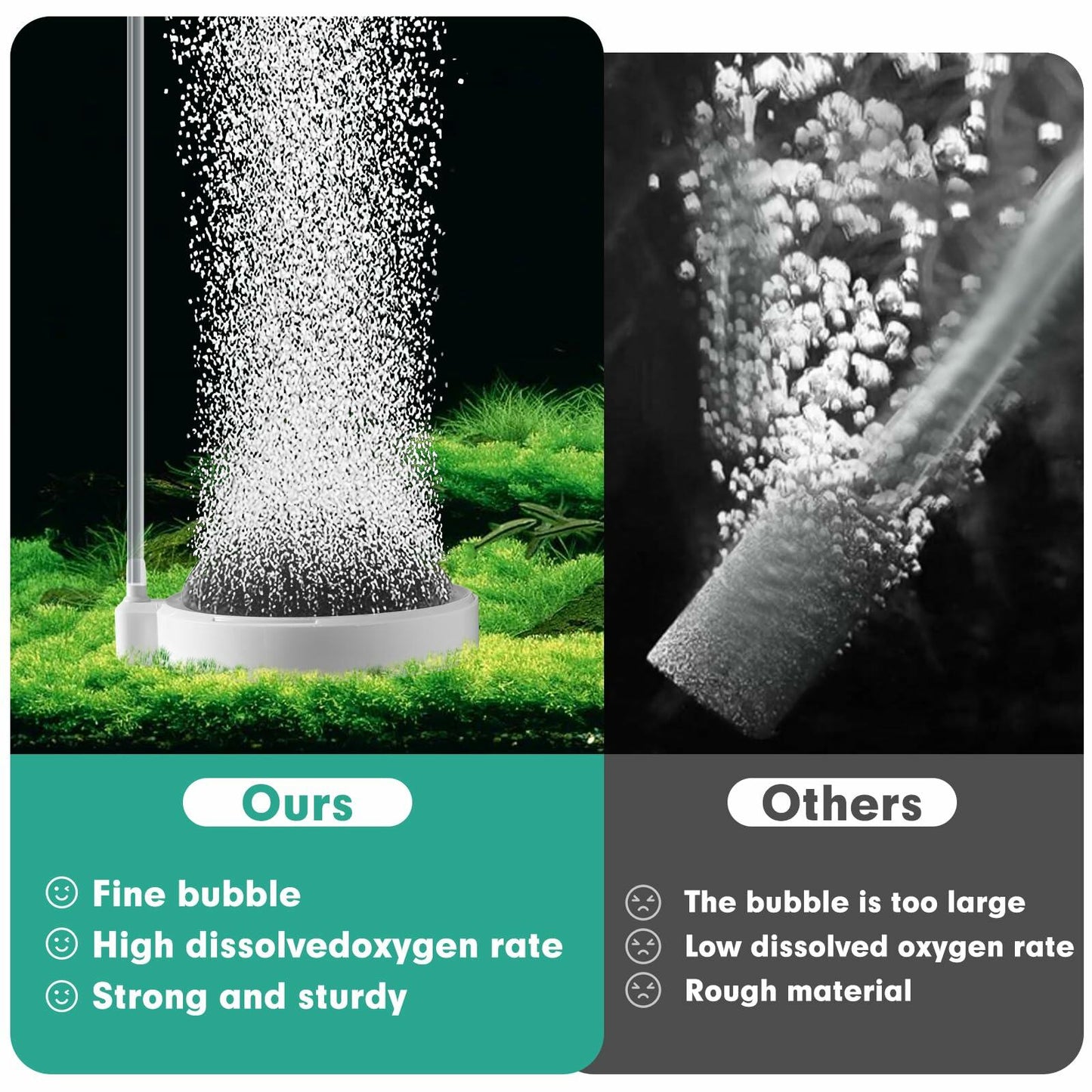 BLOTFISH Nano Air Stone 4-Inch Aquarium Bubbler Quiet High Oxygen Diffusion