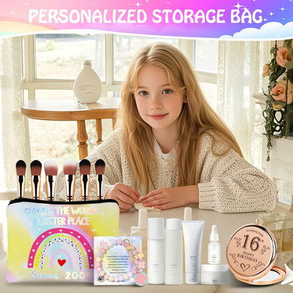 Frerdui Sweet 16 Gifts for Girls Rainbow 11 PCS Stainless Steel Set