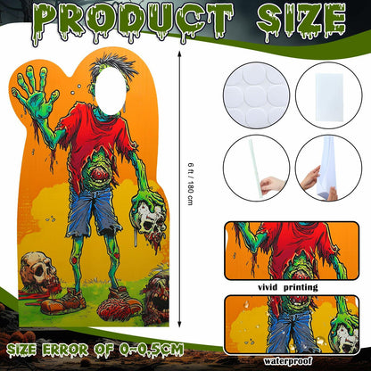 Roowest 6ft Halloween Life Size Cardboard Cutout Prop Party Decoration