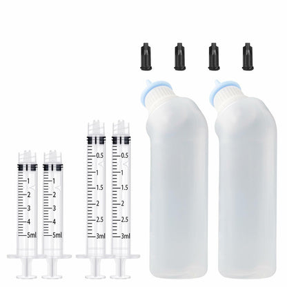 Xuandea Blue Silicone Pet Feeding Nipple Bottle for Kittens Puppies