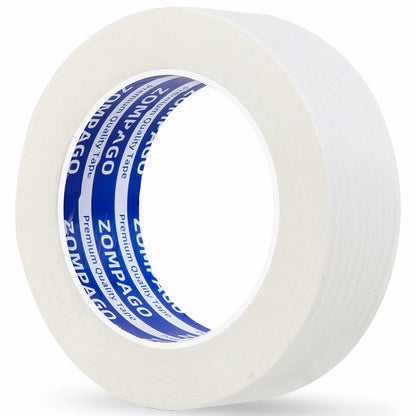 ZOMPAGO Beige Art Tape 1.4in x 164ft Removable Low Tack Masking Tape