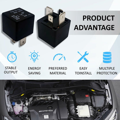Alikkash Mini ISO Automotive Relay 90987-02025 12V 80A 4 PIN
