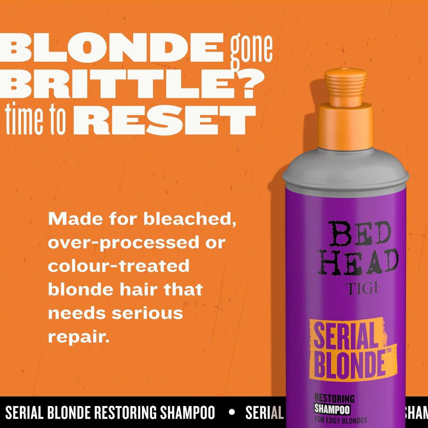 TIGI Bed Head Serial Blonde Restoring Shampoo Hydrolyzed Keratin 20.29oz