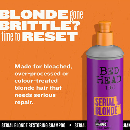 TIGI Bed Head Serial Blonde Restoring Shampoo Hydrolyzed Keratin 20.29oz