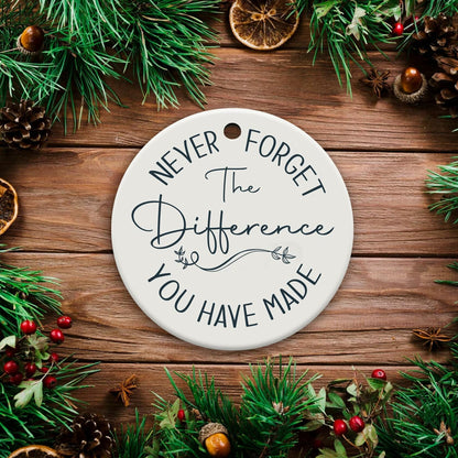 TinhCD Store Thank You Nurse Gift Ceramic Christmas Ornament Elegant