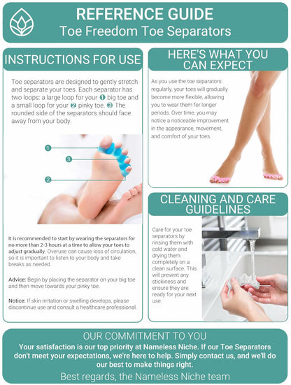 NAMELESS NICHE Toe Separators Bunion Corrector Toe Spacers White 1 Pair