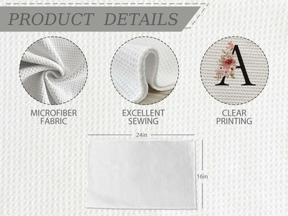 Bnwepo Kitchen Towel Mode Monogram Letter A Microfiber 16x24 Inches