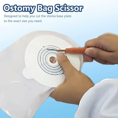 FOTN 2PCS Ostomy Bag Scissor 5inch Blunt Tip Nursing Cutter Orange