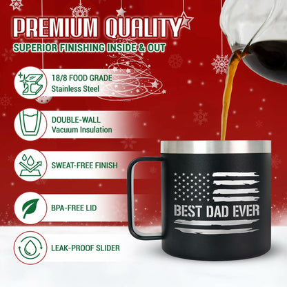 AXIARA 14oz Maroon Stainless Steel Insulated Coffee Mug Retirement Gift