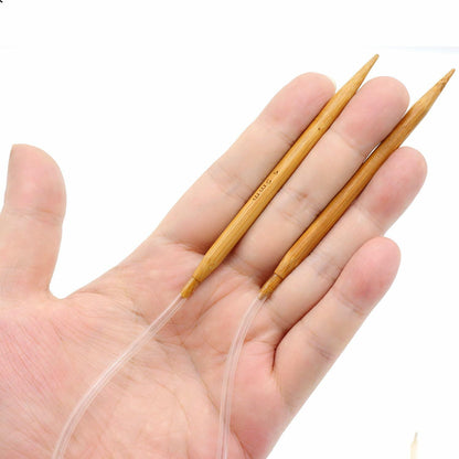 ZUPAYIPA 3Pcs Wooden Circular Knitting Needles 5.5mm US Size 9 16 Inch