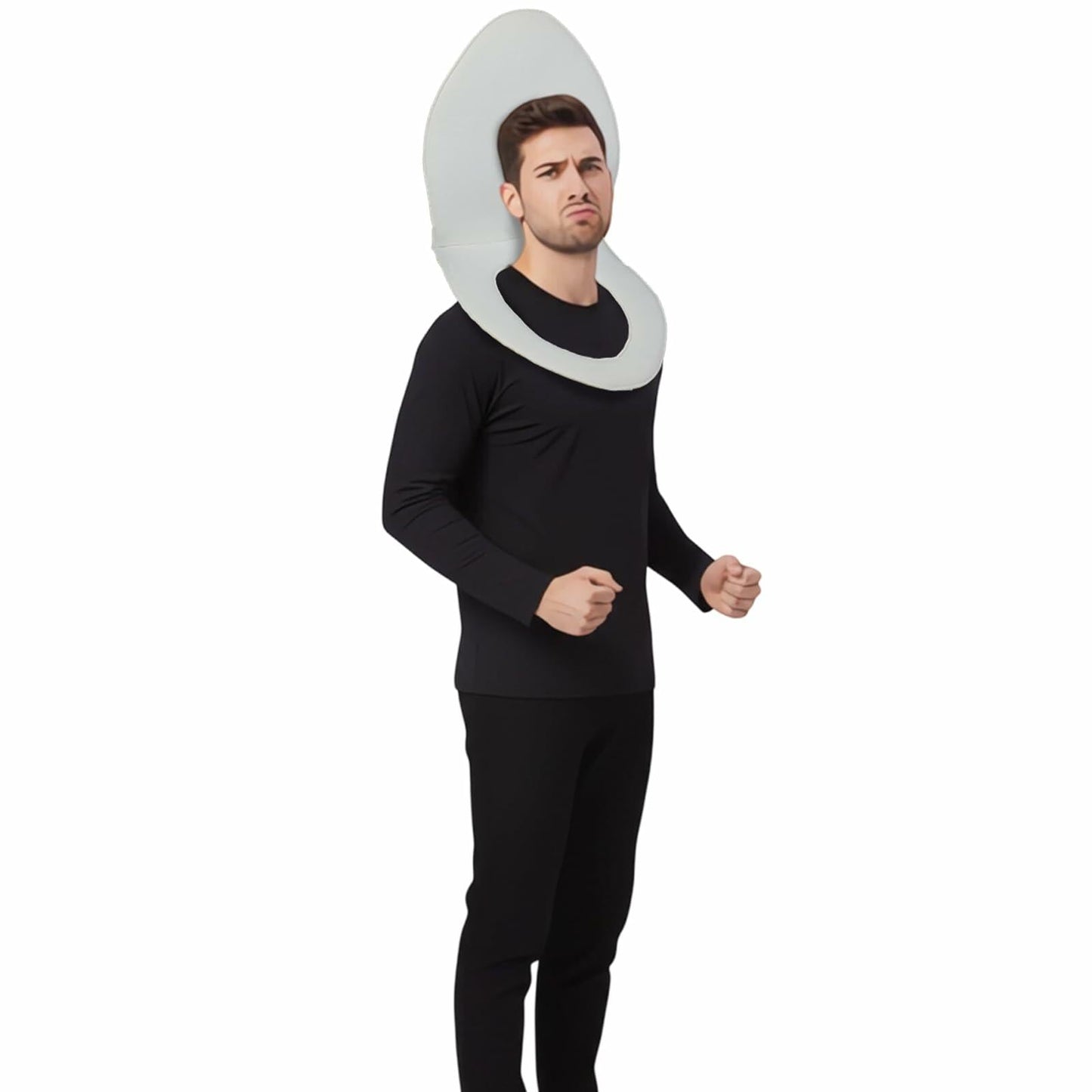 Yahenda Halloween Toilet Cosplay Costume Pullover Sponge Seat Cover White