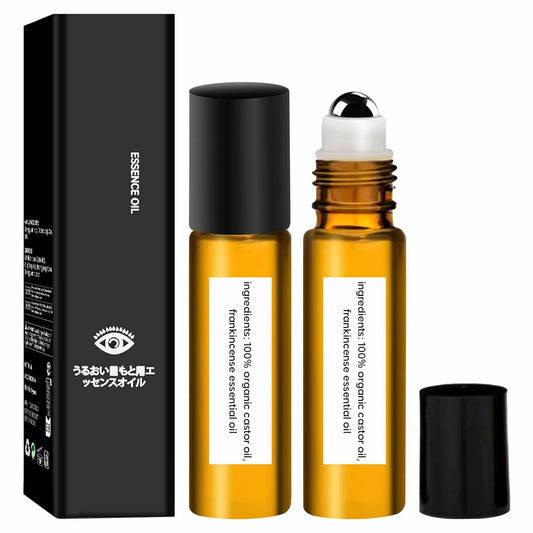 WEEMAY Eye Essence Castor & Frankincense Oil Roller Ball 0.33oz 3 Pcs