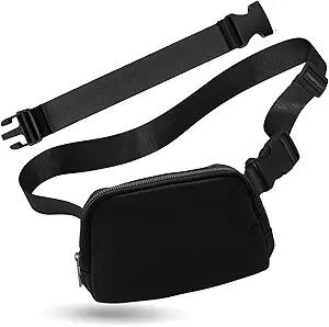 ZORFIN Fanny Pack Crossbody Belt Bag Adjustable Strap Camo Black One Size