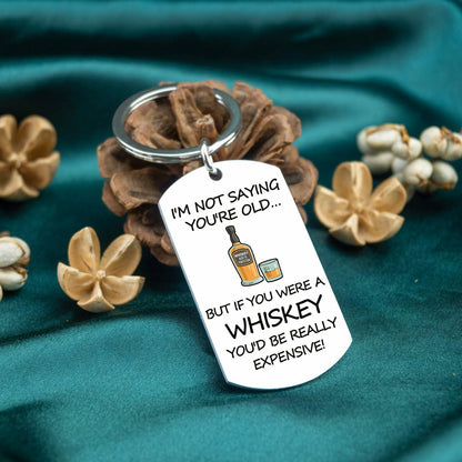WXCATIM Funny 40 50 60th Birthday Whiskey Gifts for Men Silver Size S