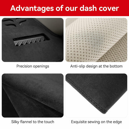 Bercicci Dash Cover Toyota RAV4 2019-2025 Hybrid PHEV Flannel Black