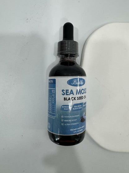 Bunkka Sea Moss Black Seed Oil Drops with Burdock Root & Vitamins 2 Pack 03/2026