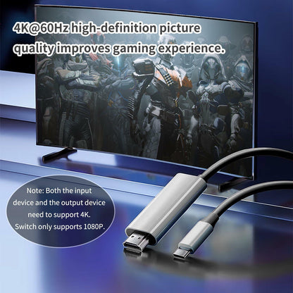 C.CURTING Switch Dock for N/S OLED 4K HDMI USB 3.0 Type C PD Charge Gray 2M