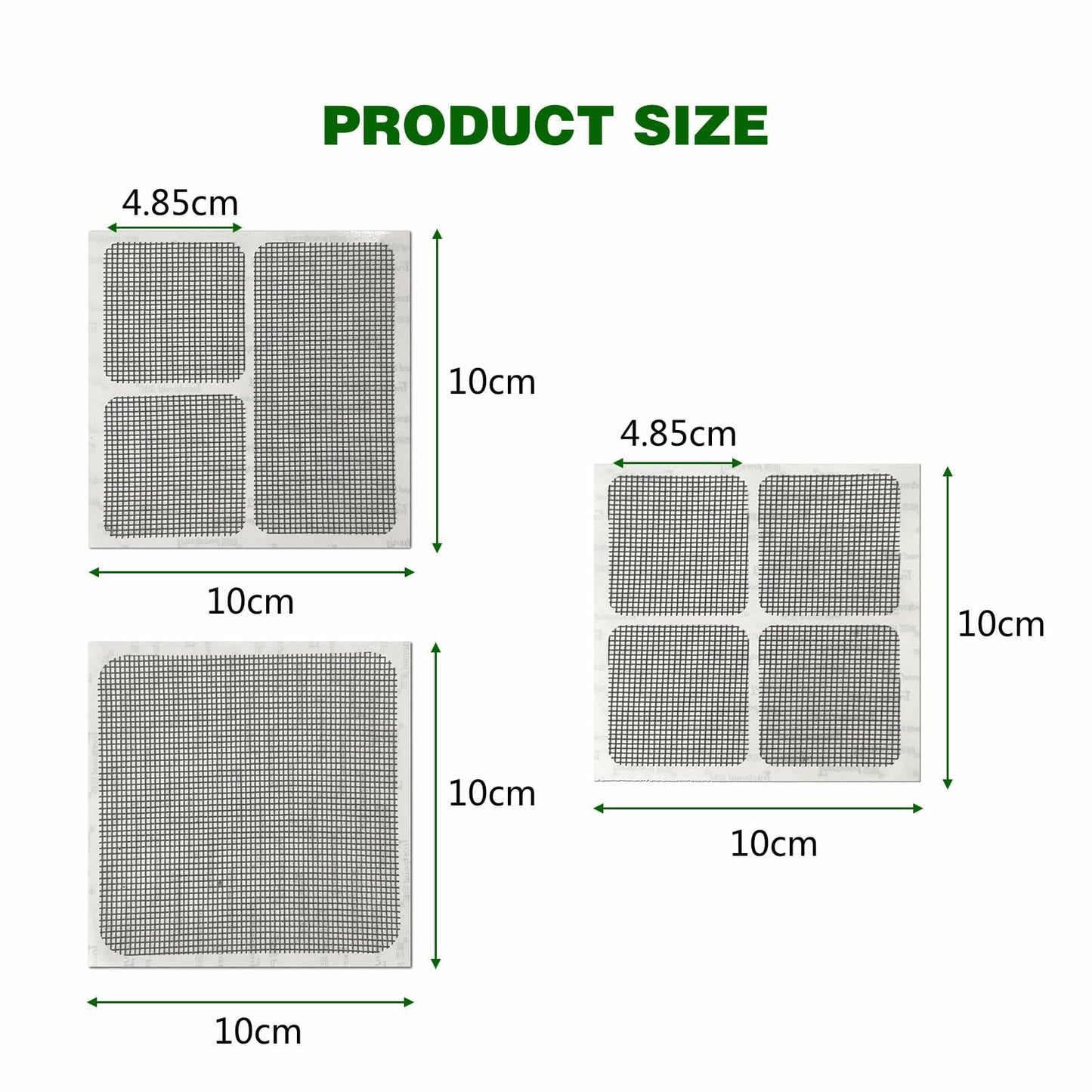 EVKILKJS 30PCS Screen Repair Kit Black Fiberglass Tape Mesh Door Patch