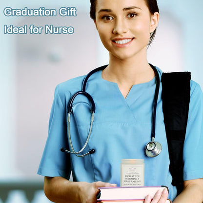 Conelist Nurse Graduation Scented Soy Candle Lavender 7oz Medical Theme