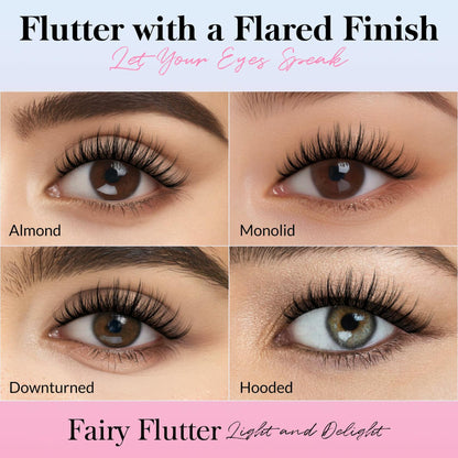 Bepholan False Eyelashes 7 Pairs Natural Wispy Reusable Clear Band W06