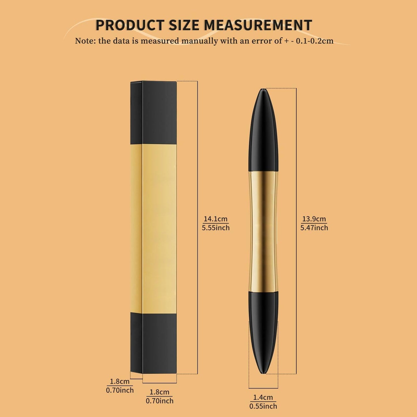 2-in-1 3D Microblading Eyebrow & Eyeliner Pencil Waterproof Grey