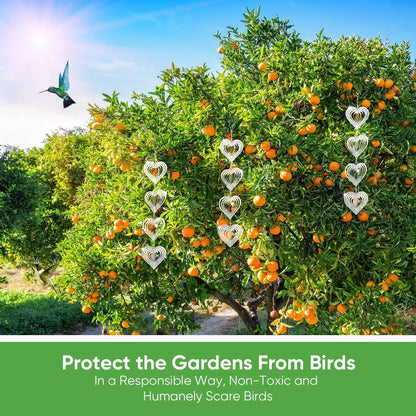 12PCS Reflective Bird Deterrent Wind Spinners – Outdoor Garden Patio