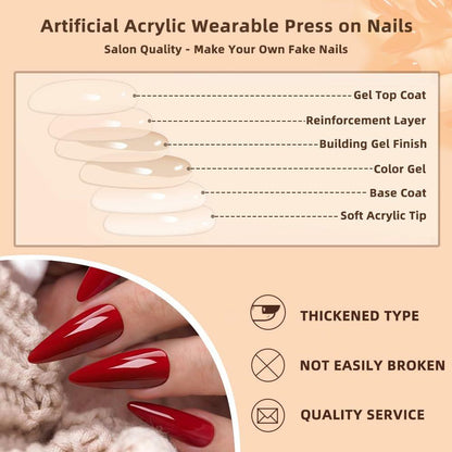 24PCS Halloween Short Almond Press-On Nails Pink & Black Pumpkin Spider Web