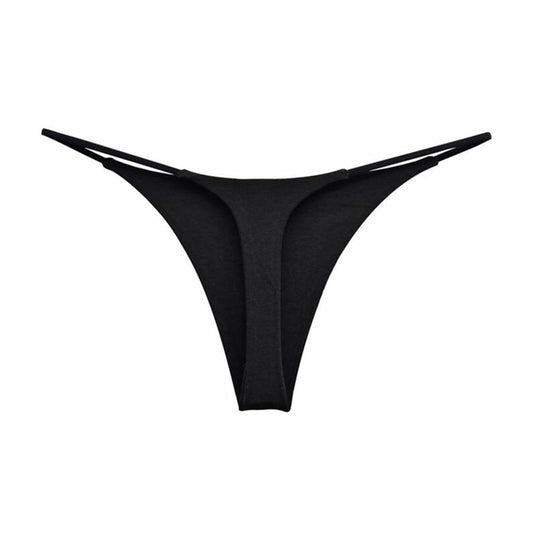 Topvee Women’s Cotton Thongs Panties Soft Stretchy Seamless G-String White S