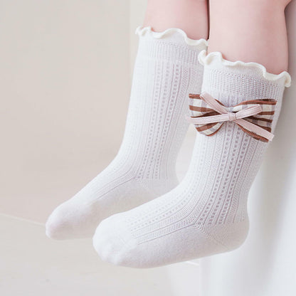 Apone Fatu Baby Knee High Socks Flower D for Infants Toddlers 6-12 Months