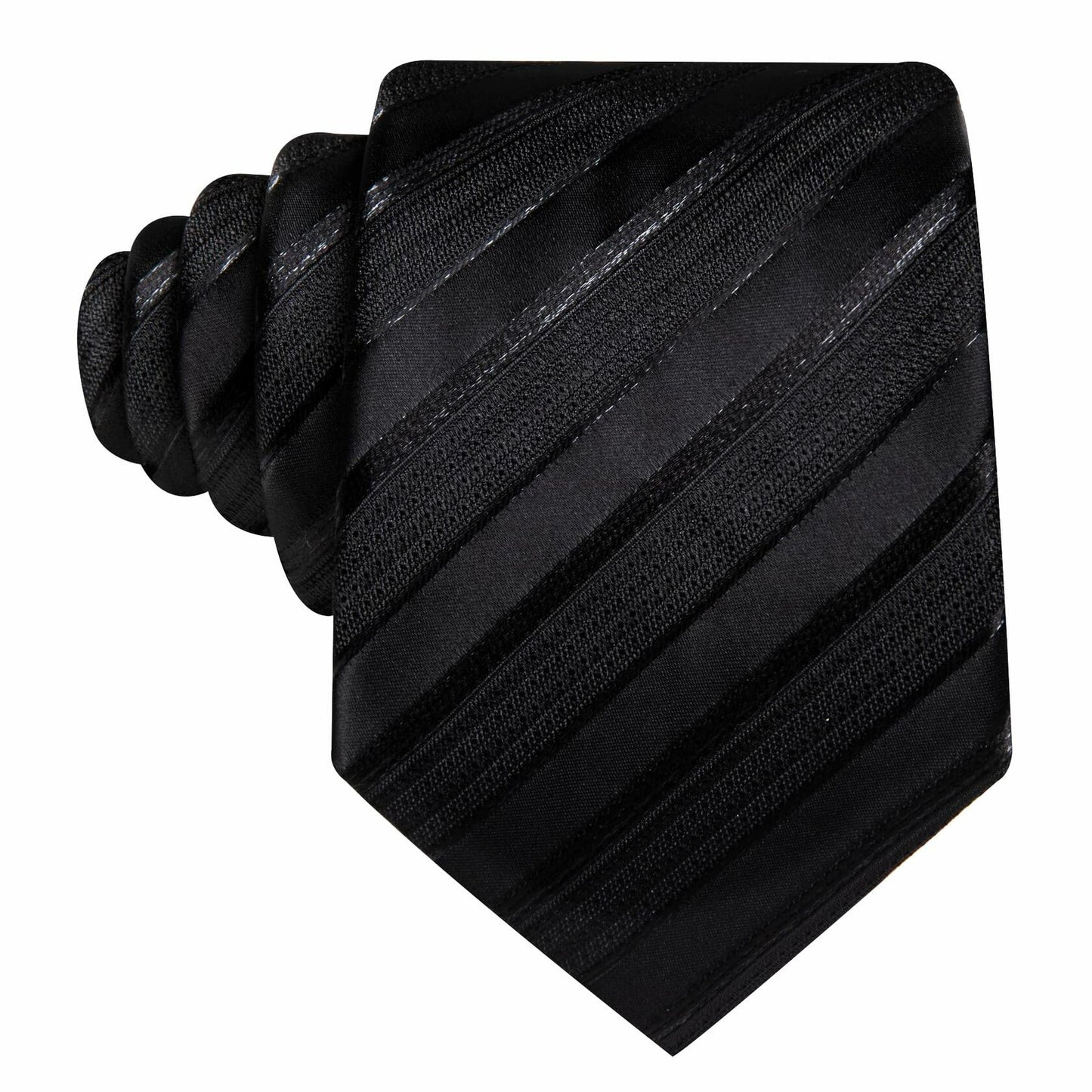 Barry.Wang Silk Men Striped Necktie Tie Clip Blush Pink Size One Size