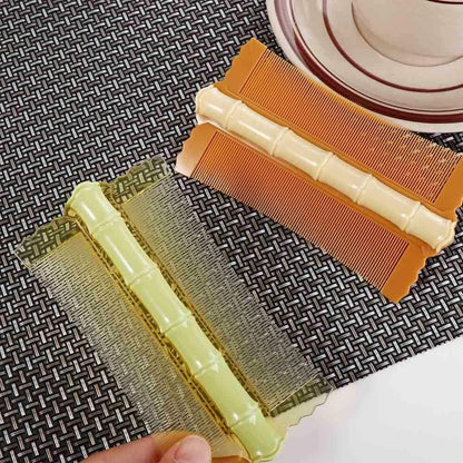 Green Double-Sided Anti-Static Hair Comb Fine Tooth with Handle Styling Tool