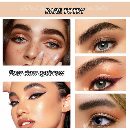 YIWANLLE Eyebrow Microblading Pen 3D Waterproof 4 Fork Tip Dark Coffee 1 Count