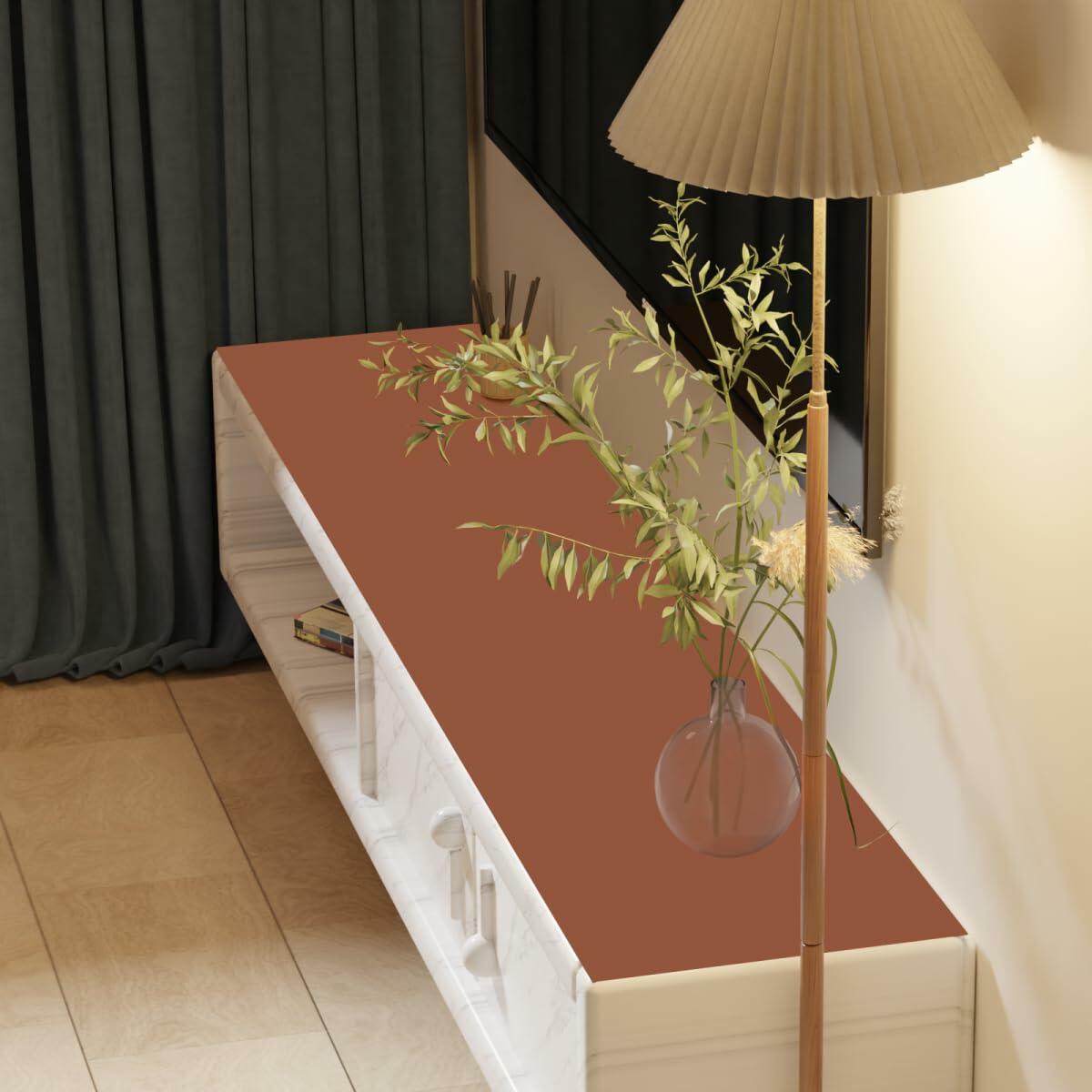 Zinkooat Leather Desk Mat 12x42in 1.8mm Thick Brown+Gray