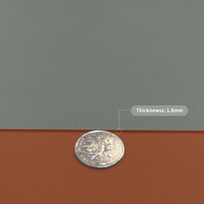 Zinkooat Leather Desk Mat 12x42in 1.8mm Thick Brown+Gray