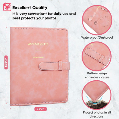 256-Pocket Photo Album for Polaroid & Instant Camera Blue for Instax Mini